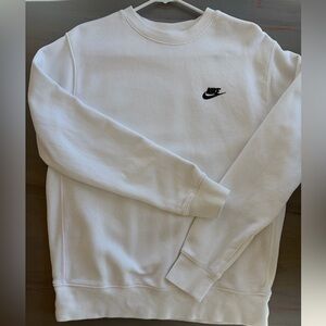 Nike Men's Classic White Crewneck Sweatershirt